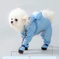 Dog Raincoat 1PC Cat and Dog Rain Poncho Waterproof Four-Legged All-Inclusive Small Medium-Sized Dog Leash Pet Supplies